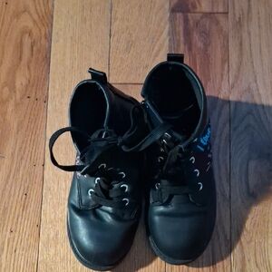 Children's Black Lace-Up Boots